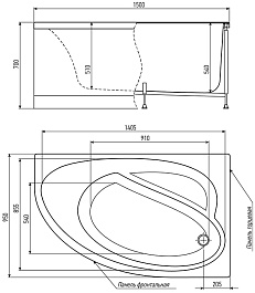 Alex Baitler Акриловая ванна Nero 150x95 L – фотография-6